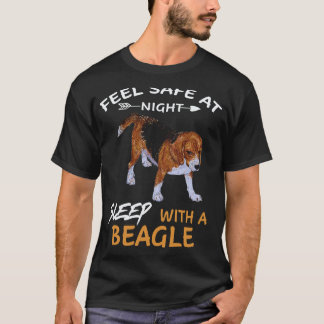 Camiseta 24 Siéntete Seguro Por La Noche Duerme Con Un Beag