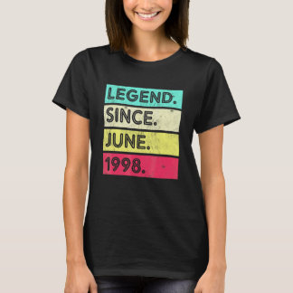Camiseta 24 Years Old Vintage Legend Since June 1998 24th B