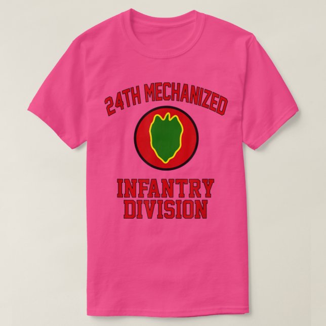 Camiseta 24th Mechanized Infantry Division Veteran Fathers  (Diseño del anverso)