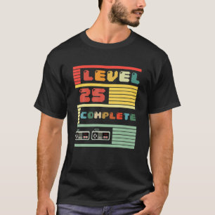 Camiseta 25º Cumpleaños Hombre 25 Años Nivel 25 Completo Gr