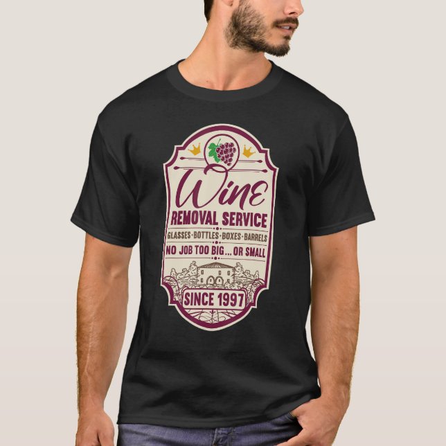 Camiseta 25º cumpleaños I Sello de desprendimiento de vino  (Anverso)