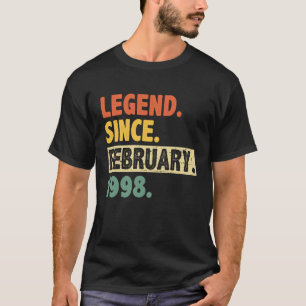 Camiseta 25º cumpleaños increíble desde febrero de 1998 25 