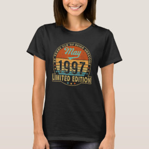 Camiseta 25º Cumpleaños Nacido En Mayo De 1997 Vintage 25 A
