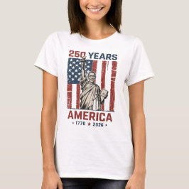 Camiseta 250º Estatua de la Libertad de América Obama Patri