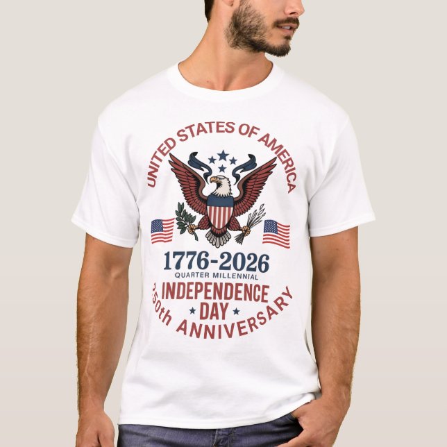 Camiseta 250 Aniversario 4 de julio - Patriótico vintage (Anverso)