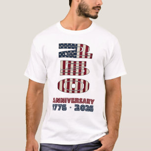 Camiseta 250 Aniversario de EE. UU. 1776-2026 Semiquincente