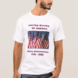 Camiseta 250° Aniversario de los EEUU Blanco Patriótico