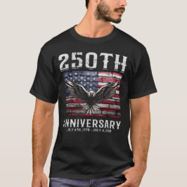 Camiseta 250 Aniversario de recuerdo de los EUA 4 de julio