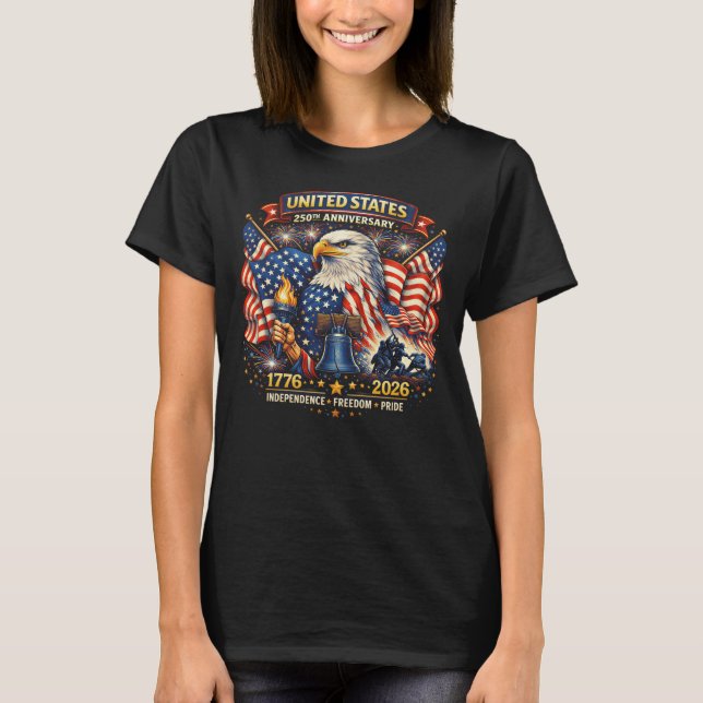Camiseta 250 Aniversario EE. UU. 1776–2026 Patrimonio Ameri (Anverso)