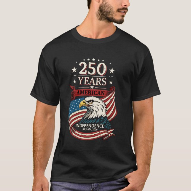 Camiseta 250° aniversario el 4 de julio de 2026 - Orgulloso (Anverso)