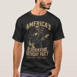 Camiseta 250 aniversario Estados Unidos Abe Lincoln tocando