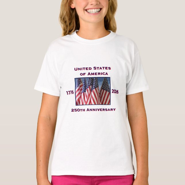 Camiseta 250° Aniversario Patriótico de los Estados Unidos (Anverso)