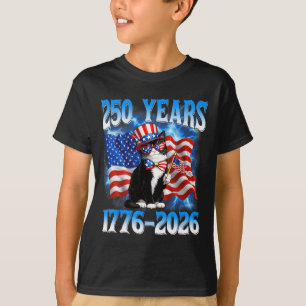 Camiseta 250 años 250 aniversario Estados Unidos Gato Bande