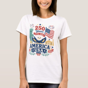 Camiseta 250 Años América EE. UU. 1776-2026 Águila Patrióti