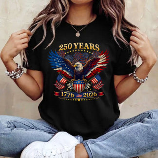 Camiseta 250 años americano 1776 2026 250º 4 de julio 