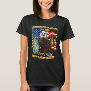 Camiseta 250 años americano 1776 2026 250º Usa Patriótico 4