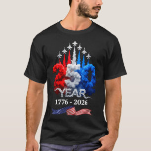 Camiseta 250 años americano 1776 2026 cumpleaños 250 4 de