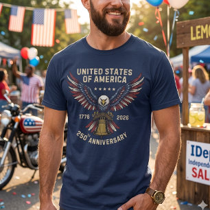 Camiseta 250 Años Aniversario de América 250º Independencia