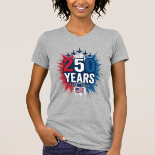 Camiseta 250 Años Aniversario Jets Patrióticos Diseño Vecto