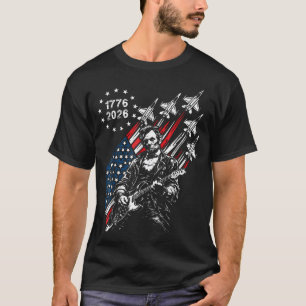 Camiseta 250 Años Aviones de Combate Bandera de EE. UU. Abe