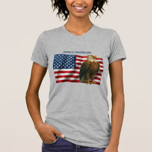 Camiseta 250 años bandera americana con un águila calva URM