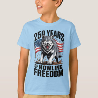 Camiseta 250 Años de Arte de Lobo de Libertad Aullante