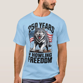 Camiseta 250 Años de Arte de Lobo de Libertad Aullante