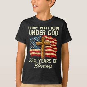 Camiseta 250 años de bendición nación cristiana EE. UU. 250