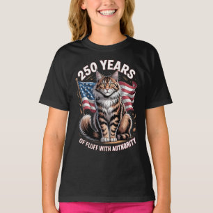 Camiseta 250 Años de Fluff Con Autoridad Maine Coon