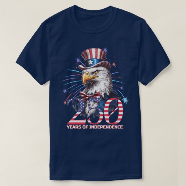Camiseta 250 años de independencia águila estadounidense (Diseño del anverso)