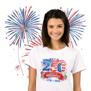 Camiseta 250 años de Independencia Aniversario 4 de julio