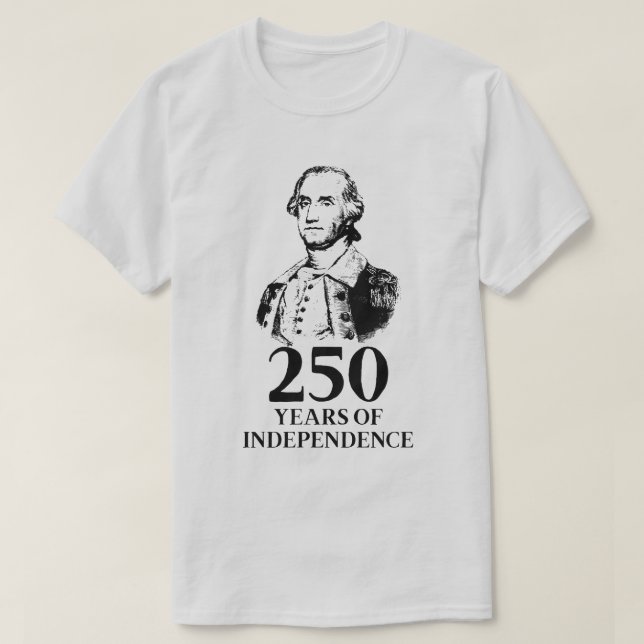 Camiseta 250 Años De Independencia George Washington (Diseño del anverso)