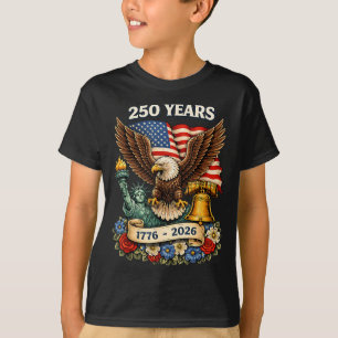 Camiseta 250 años de libertad 1776 2026 Águila calva 250º