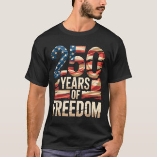 Camiseta 250 Años De Libertad Bandera Americana Patriótica 