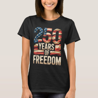 Camiseta 250 Años De Libertad Patriótico Bandera Americana 