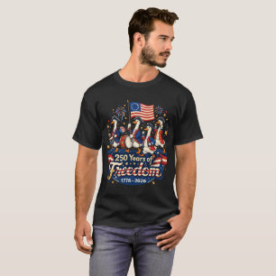 Camiseta 250 Años De Libertad Patriótico Ganso USA 4 De Jul