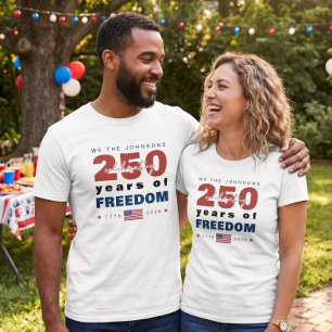 Camiseta 250 Años de Libertad Personalizada Familia