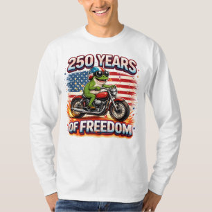 Camiseta 250 Años De Libertad Rana Motera Patriótica EEUU