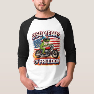 Camiseta 250 Años De Libertad Rana Motera Patriótica EEUU