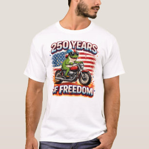 Camiseta 250 Años De Libertad Rana Patriótica Motera USA