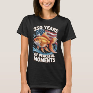 Camiseta 250 Años de Momentos Pacíficos Arte de Peces Dorad