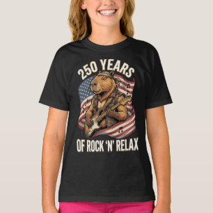 Camiseta 250 Años de Rock 'N' Relax Capybara Rockstar