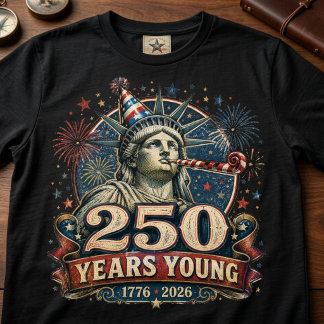 Camiseta 250 años joven América Estatua de la Libertad 250