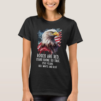 Camiseta 250 Años Patrióticos Rojo Blanco y Azul