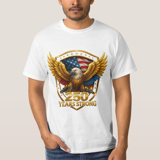 Camiseta 250. Jahrestag der USA – Freedom Eagle Emblem  (Anverso)