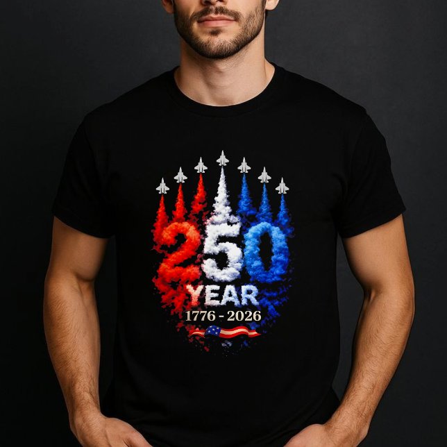 Camiseta 250 Years Red White Blue Smoke Jets USA (Subido por el creador)