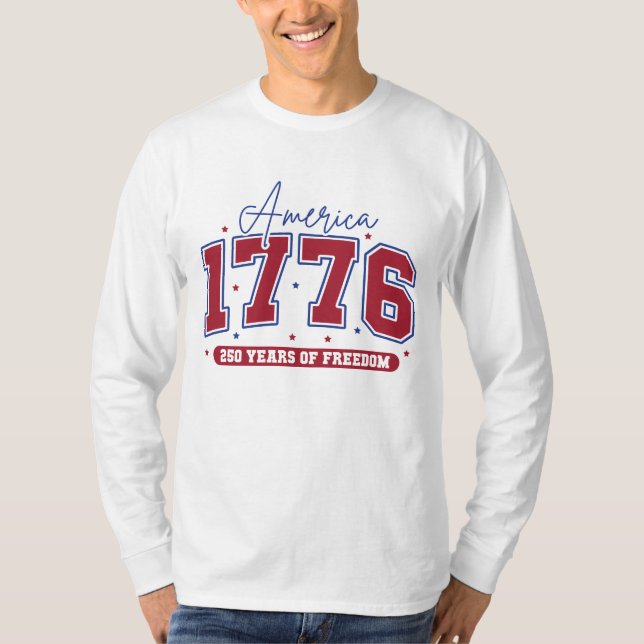 Camiseta 250th American Independence 1776–2026 Patriotic US (Anverso)