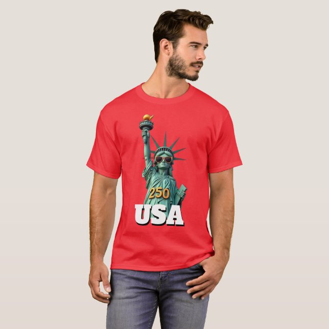 Camiseta 250th America's 4th of July Independence Day  (Anverso completo)