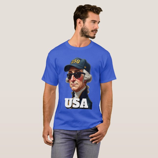 Camiseta 250th America's 4th of July Independence Day  (Anverso completo)