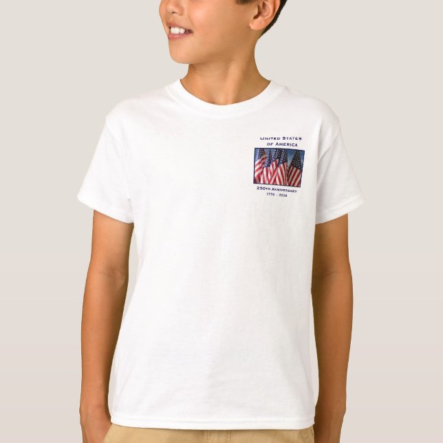 Camiseta 250th Anniversary USA Patriotic Child's  (Anverso)